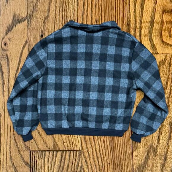 Vintage 80’s Seagrams Canadian Hunter Whiskey Plaid Pullover Jacket - Picture 4 of 7
